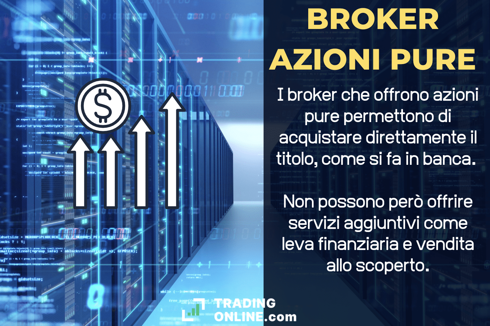Broker di azioni pure - infografica a cura di ©TradingOnline.com