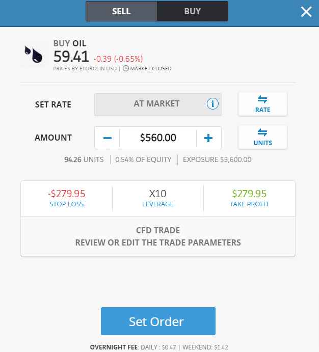 how to trade oil using cfds on the etoro trading platform