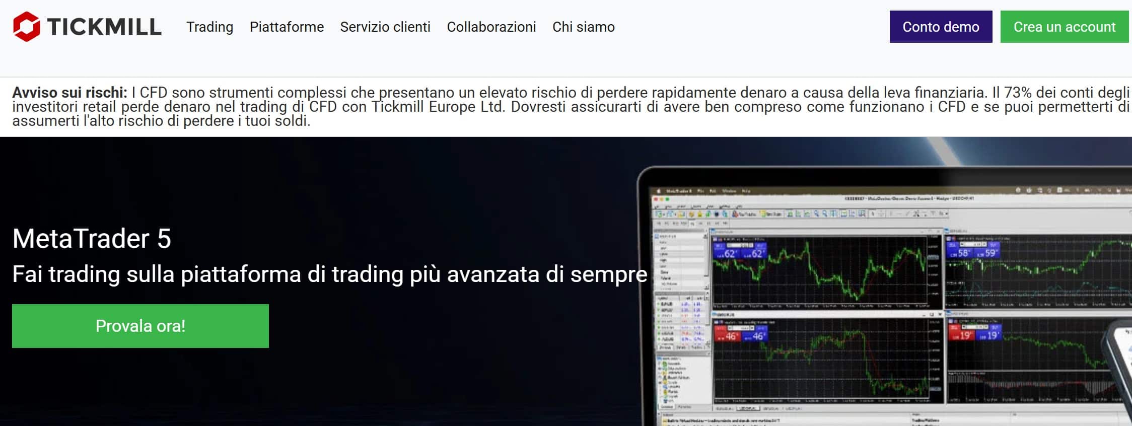 Tickmill - migliori broker ECN