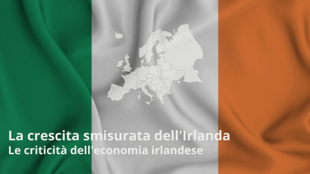 bandiera dell'irlanda con mappa dell'europa sovrapposta