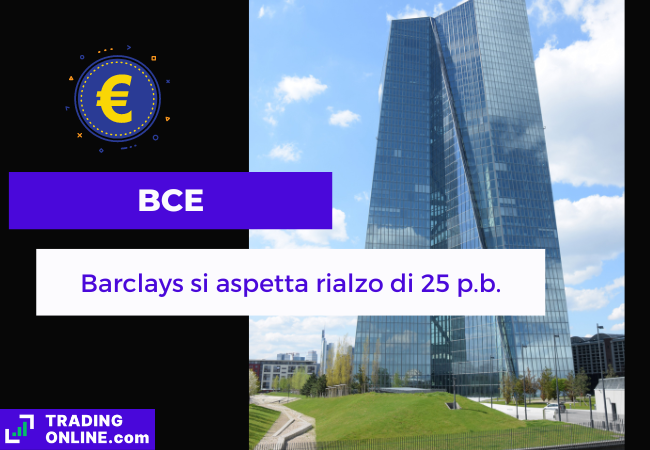 presentazione della notizia secondo cui Barclays si aspetta uno scatto singolo dei tassi di interesse dalla BCE