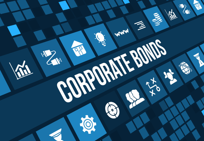 scritta corporate bonds e varie icone