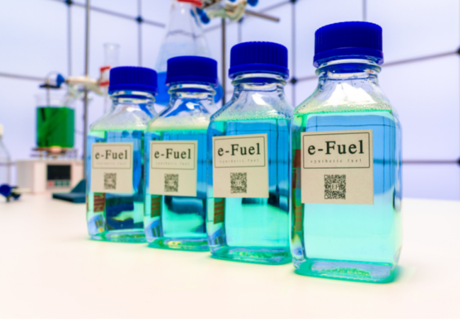 immagine di boccette di biocarburanti in un laboratorio di ricerca