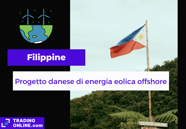 bandiera delle Filippine, icona della Terra e di pale eoliche