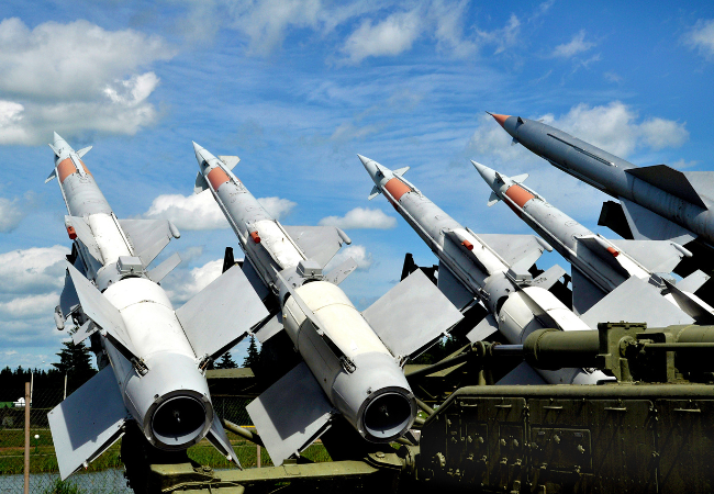 immagine di missili di difesa aerea