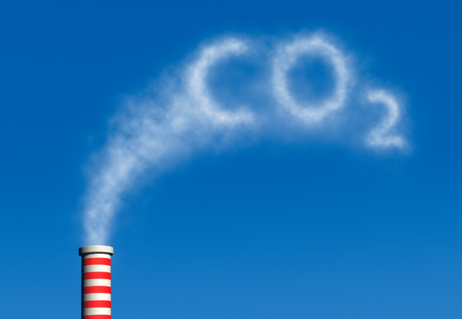 immagine di centrale il cui fumo forma CO2