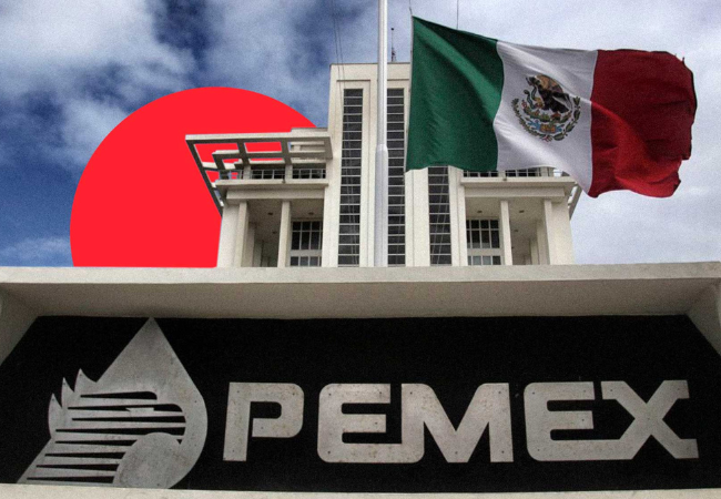 foto del logo di Pemex, bandiera del Messico