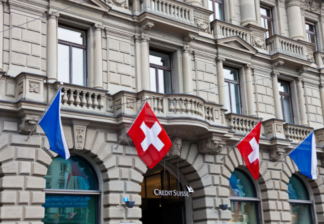 Immagine della sede centrale di Credit Suisse.