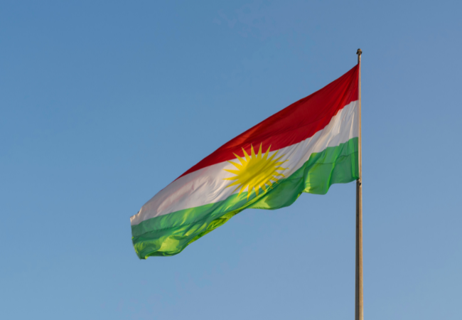 Immagine della bandiera del Kurdistan.
