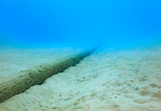 Immagine di un grosso cavo sottomarino