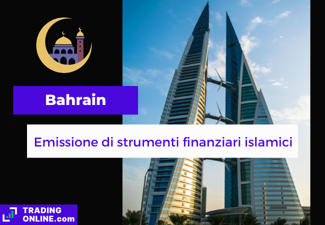 foto di Bahrain, icona con luna e moschea islamica