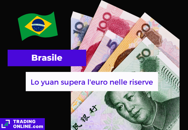 bandiera del Brasile, banconote di yuan cinese