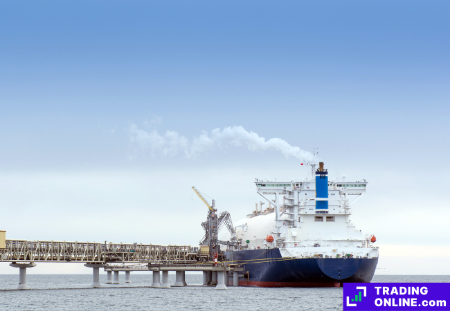 foto di una nave che trasporta gas naturale liquido