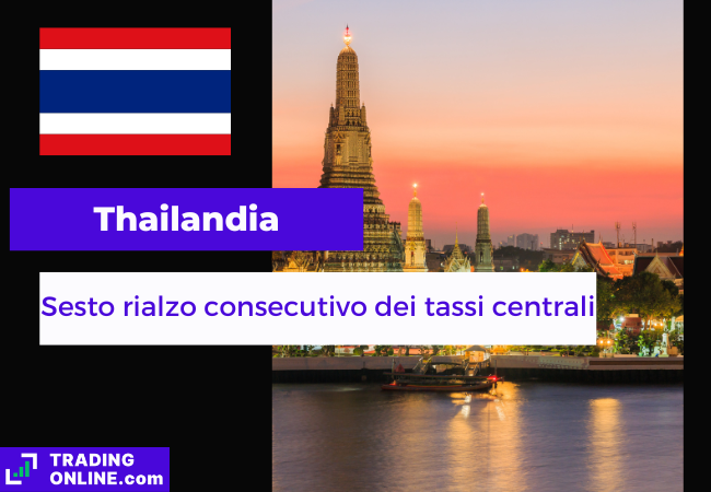presentazione della notizia sull'ultimo rialzo dei tassi di interesse della banca centrale thailandese