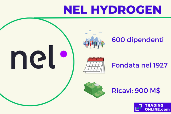 infografica che presenta le caratteristiche più importanti delle azioni NEL Hydrogen