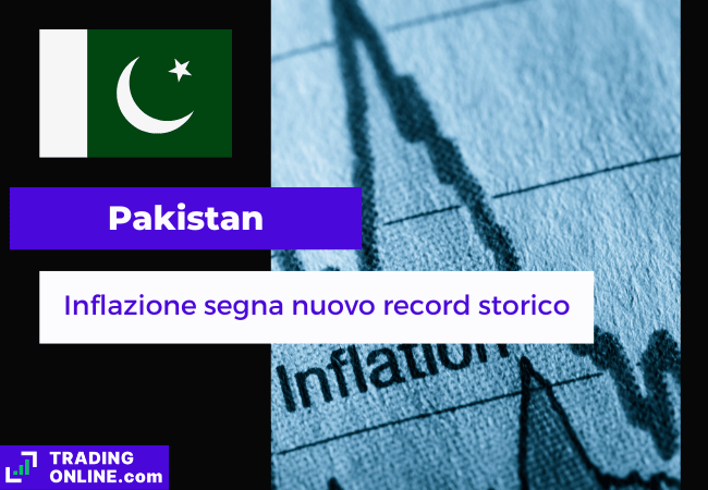 presentazione della notizia sul nuovo record di inflazione in Pakistan