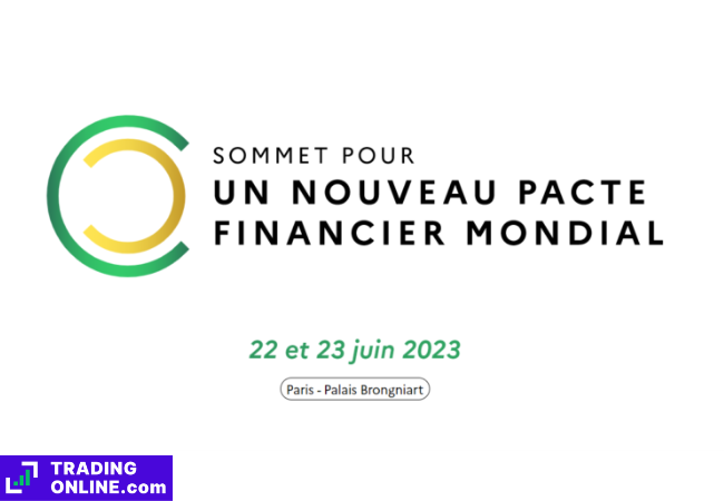 foto del logo del Summit finanziario di Parigi di giugno 2023