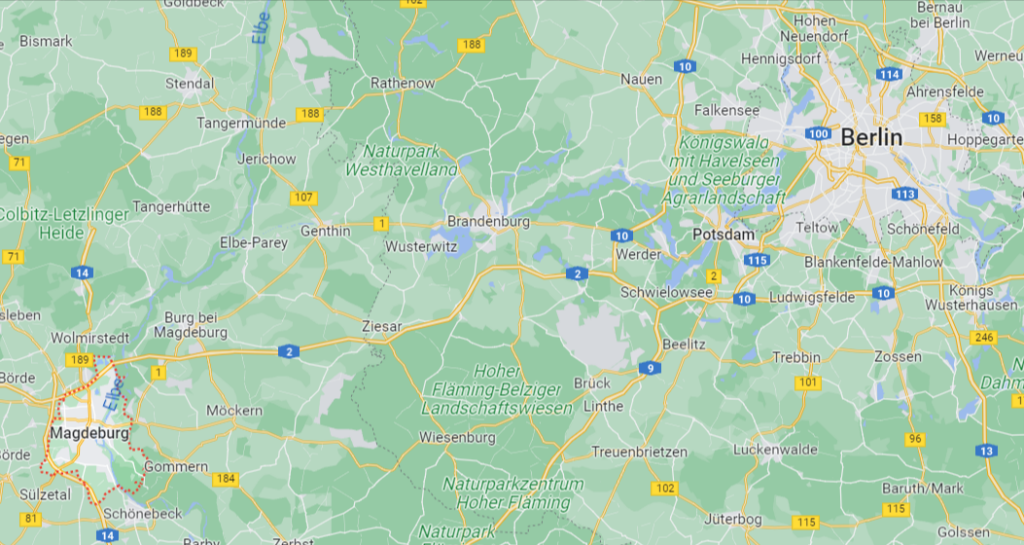 mappa che mostra la posizione di Magdeburg