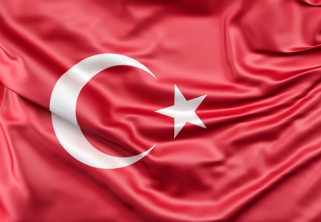 Immagine della bandiera della Turchia.