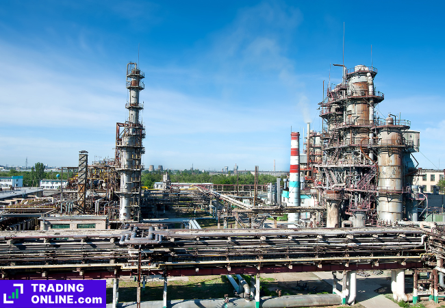 foto di una raffineria di petrolio