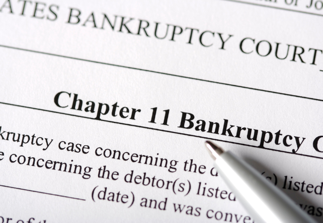 Immagine del Chapter 11 per la bancarotta negli USA.
