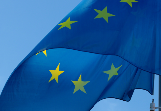 Immagine della bandiera europea.