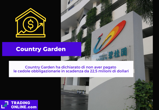 Le azioni quotate a Hong Kong di Country Garden sono scese del 14,4%