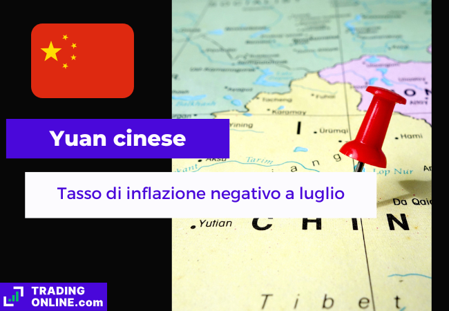 presentazione della notizia sullo yuan cinese in inflazione negativa