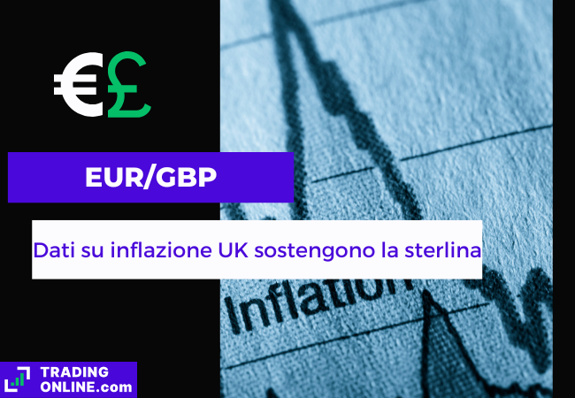 presentazione della notizia sul cambio eur/gbp in calo in risposta ai dati su inflazione nel Regno Unito