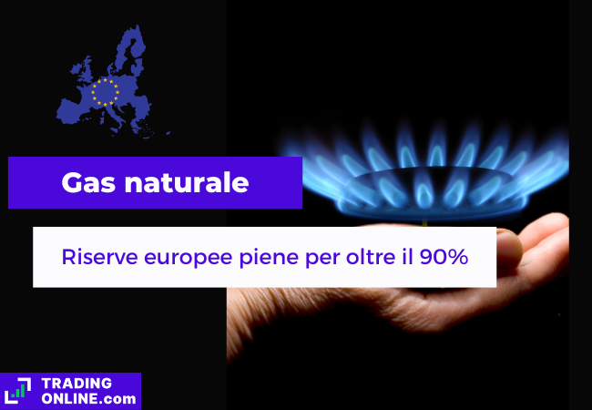 Presentazione della notizia sulle riserve di gas in Europa piene per oltre il 90%