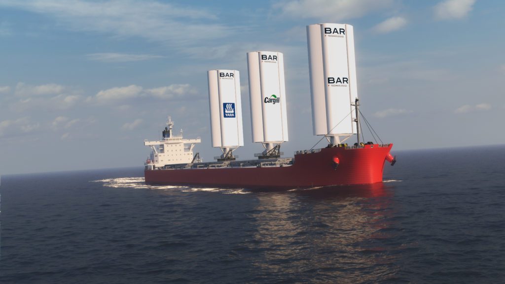 foto di nave equipaggiata con WindWings