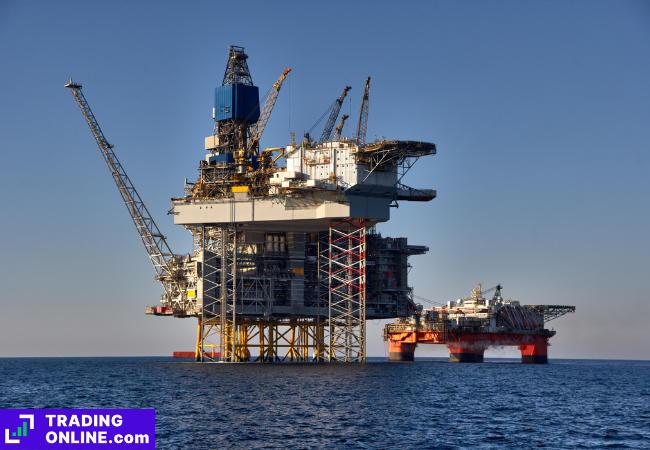 foto di una piattaforma petrolifera offshore