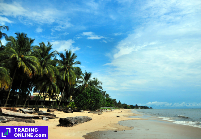foto di una spiaggia del Gabon