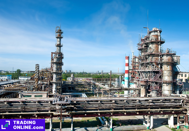 foto di una raffineria di petrolio