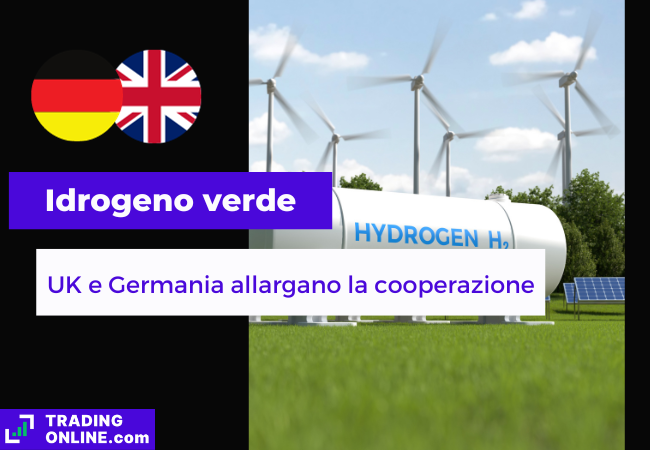 presentazione della notizia su accordo tra Regno Unito e Germania sull'idrogeno verde