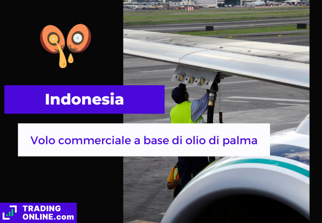presentazione della notizia sul primo volo commerciale indonesiano con olio di palma