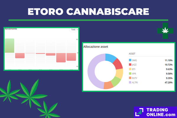 infografica con le principali caratteristiche del portfolio CannabisCare di eToro