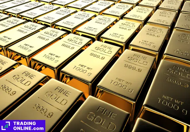 foto di lingotti d'oro bullion da investimento