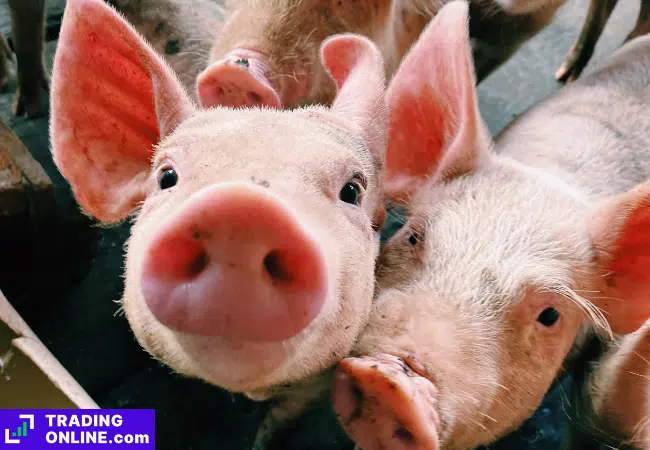 foto di maiali tenuti in un allevamento