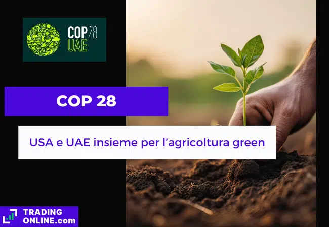presentazione della notizia su investimenti di USA e Emirati Arabi per iniziative di agricoltura sostenibile