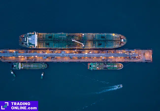 foto di una nave petroliera in rifornimento