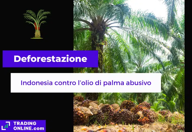 presentazione della notizia su Indonesia e multe contro olio di palma abusivo