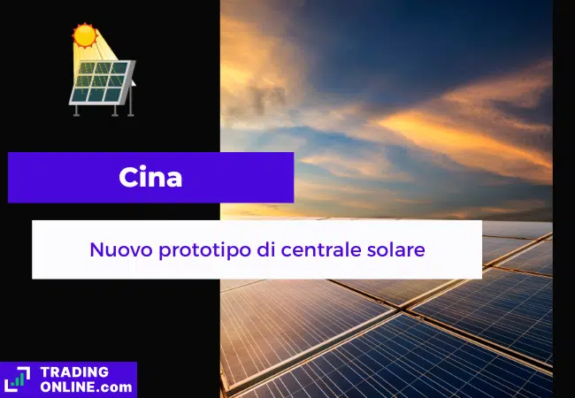 presentazione della notizia su nuovo campo fotovoltaico in Cina