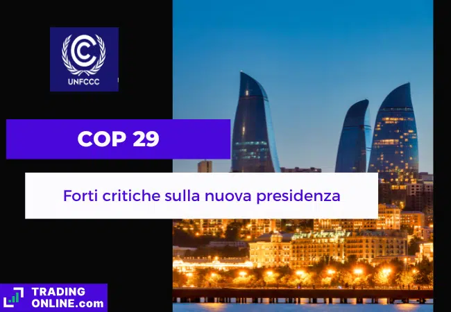 presentazione della notizia su critiche alla nuova presidenza del COP 29