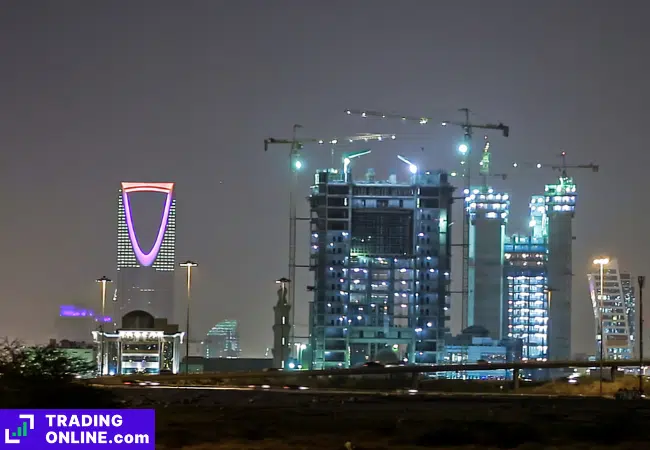 foto di un palazzo in costruzione in Arabia Saudita