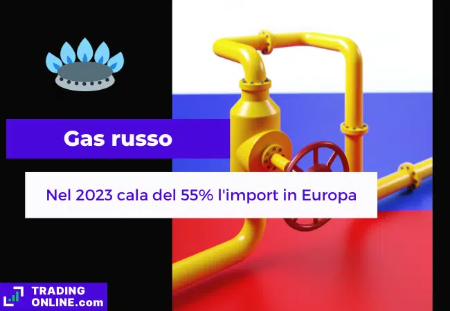 presentazione della notizia su calo di export di gas russo verso UE nel 2023