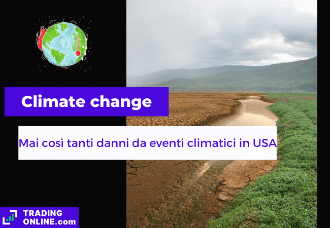 presentazione della notizia su record di danni climatici negli USA nel 2023