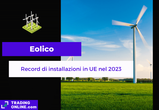 presentazione della notizia su record di capacità eolica installata in UE nel 2023