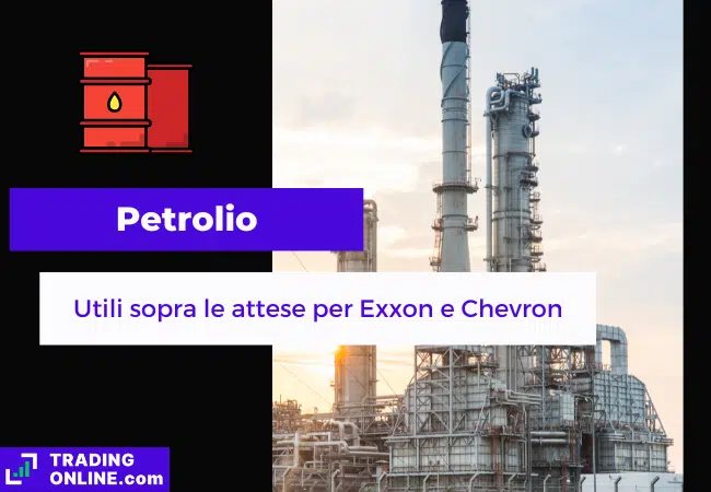 presentazione della notizia su utili record per Exxon e Chevron