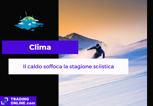 presentazione della notizia su stagione sciistica in difficoltà in Italia